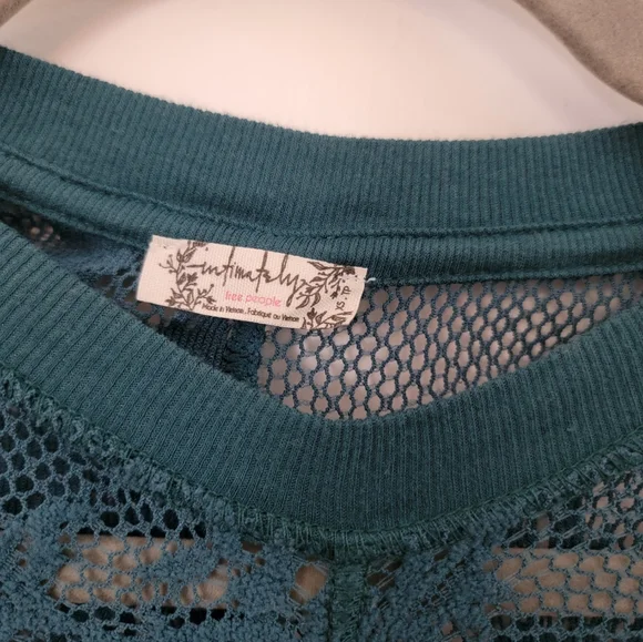 Free People Sheer Floral Lace Top - Picture 4 of 5